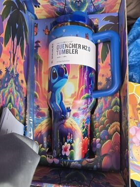 Stanley Blue Stitch Evening Quencher H2.0 40oz Tumbler NIB